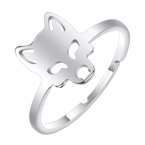 fycouyee Edelstahl 18K Gold Mode süße Welpen Paar Ring Ornament fycouyee Edelstahl 18K Gold Mode süße Welpen Paar Ring Ornament von fycouyee