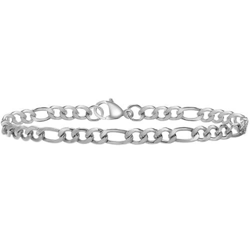 fycouyee Edelstahl verbreitertes Hip Hop Armband Kubanische Kette Punk Schmuck von fycouyee