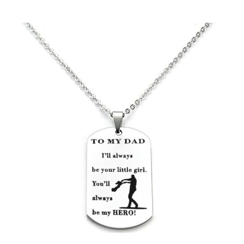fycouyee Edelstahlkette für meinen Vater Ich werde immer dein kleines Mädchen sein Persönlichkeitsschmuck von fycouyee