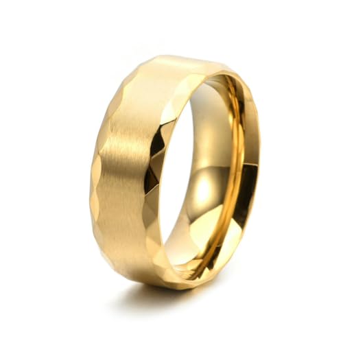 fycouyee FASHION 8MM BREIT HERREN FACETTENREICHE RINGACCESSOIRES von fycouyee