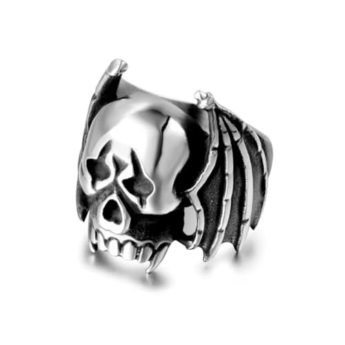 fycouyee Fledermaus Schädel Ring Jungen Titan Punk Hand Ornament von fycouyee