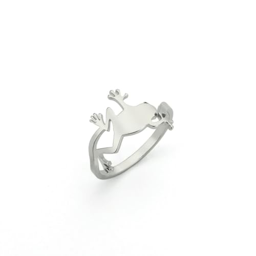 fycouyee Fun RINGS Edelstahl Bright Frosch Ringe Männer Frauen Tag Party Schmuck stilvoll von fycouyee
