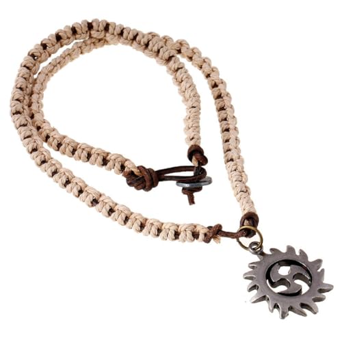 fycouyee Geflochtene Vintage Leder Halskette Persönlichkeit Schmuck Männer von fycouyee