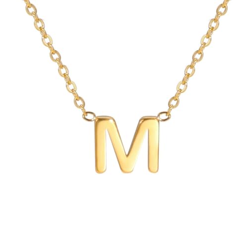 fycouyee Geschweißte 26 Buchstaben Gold 18k Schmuck Halskette aus Edelstahl von fycouyee