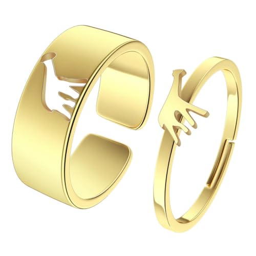 fycouyee Giraffenringe, männliche und weibliche Paarringe, Edelstahlschmuck fycouyee Giraffenringe, männliche und weibliche Paarringe, Edelstahlschmuck von fycouyee