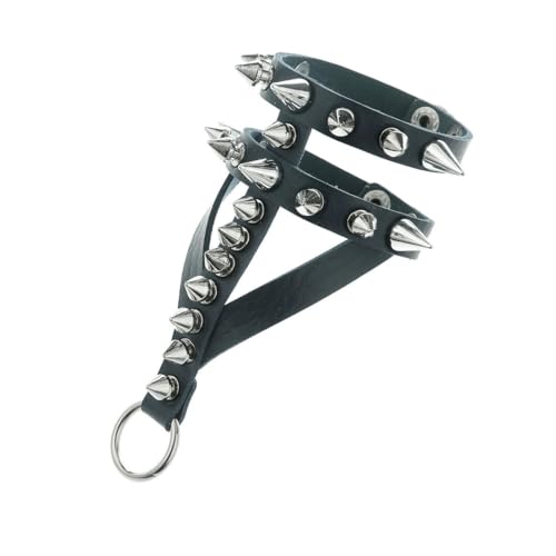 fycouyee Gothic Armband Leder Legierung genietet Punk Statement von fycouyee