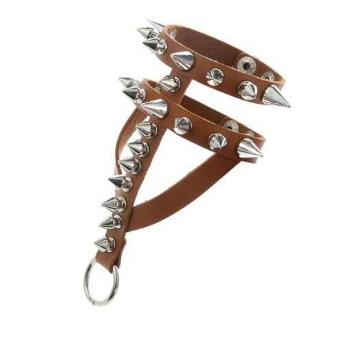 fycouyee Gothic Armband Leder Legierung genietet Punk Statement von fycouyee