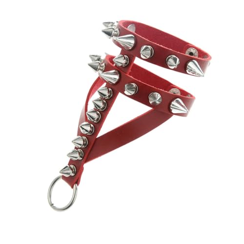 fycouyee Gothic Armband Leder Legierung genietet Punk Statement von fycouyee