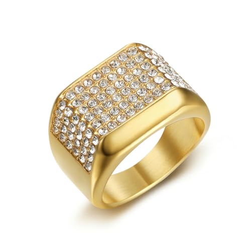 fycouyee HERR HIP HOP RING VOLLDIAMANT HERREN RING von fycouyee