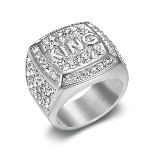 fycouyee HIP HOP RING TITAN STAHL DIAMANT KÖNIG von fycouyee