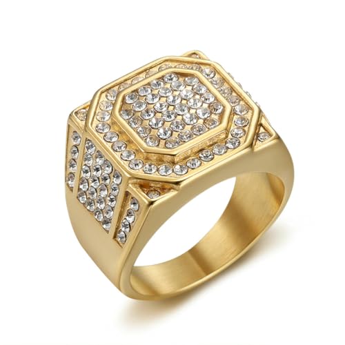 fycouyee HIP HOP SCHMUCK HERRENRING AUS TITANSTAHL MIT VOLLDIAMANTEN fycouyee HIP HOP SCHMUCK HERRENRING AUS TITANSTAHL MIT VOLLDIAMANTEN von fycouyee