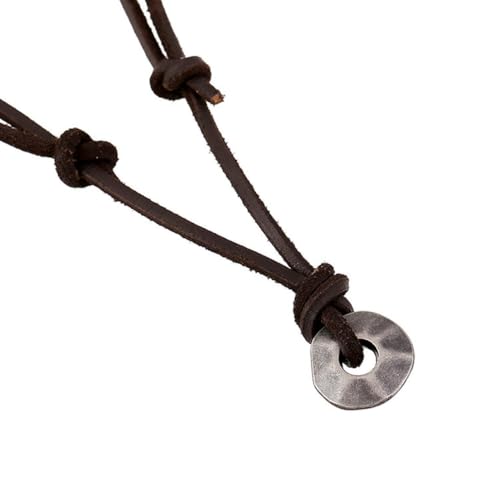 fycouyee Halskette Herren Leder Seil Legierung Vintage Abacus Perlenschmuck von fycouyee