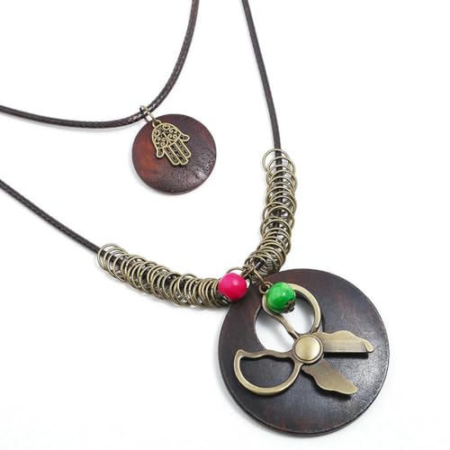 fycouyee Halskette Vintage Legierung Damen lange Mode mehrlagige Kette von fycouyee