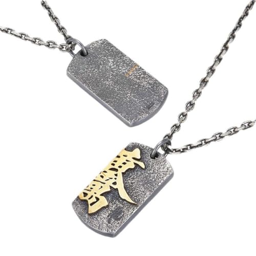 fycouyee Handgeprägter Anhänger Herren Persönlichkeit Vintage Halskette von fycouyee