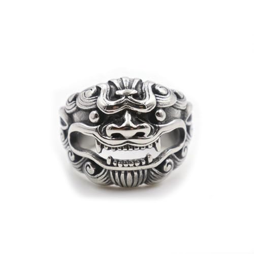 fycouyee Herren-Punk-Ring aus Titanstahl in Tierform von fycouyee
