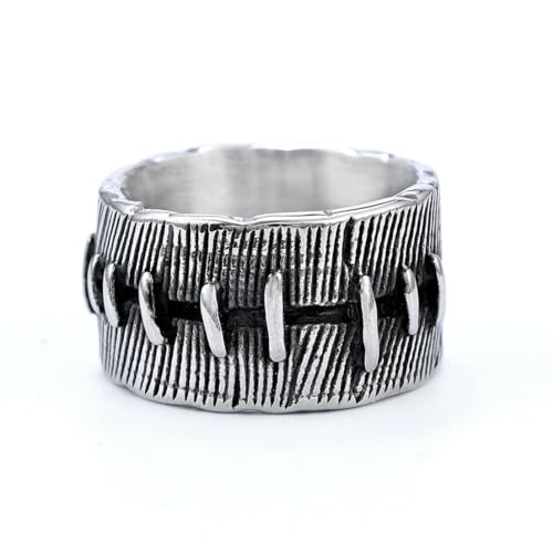 fycouyee Herrenring mit dunkler Punk-Nähte von fycouyee