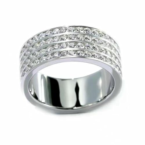 fycouyee Herrenringe Diamanten Indexringe Herren Eheringe Persönlichkeit Silber von fycouyee