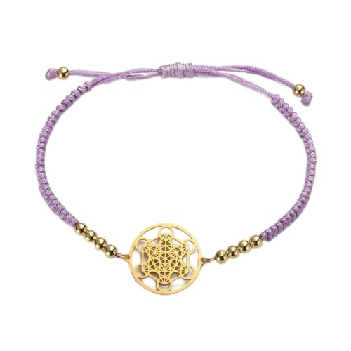 fycouyee Hexe Armband Herren Damen Seil Armband Edelstahl Amulett Schmuck von fycouyee