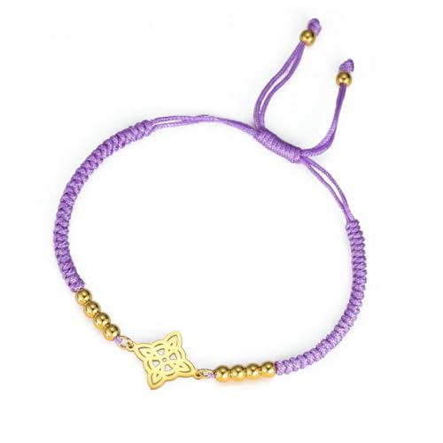 fycouyee Hexe Armband Herren Damen Seil Armband Edelstahl Amulett Schmuck von fycouyee