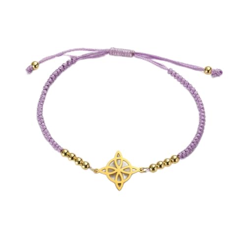 fycouyee Hexe Armband Herren Damen Seil Armband Edelstahl Amulett Schmuck von fycouyee