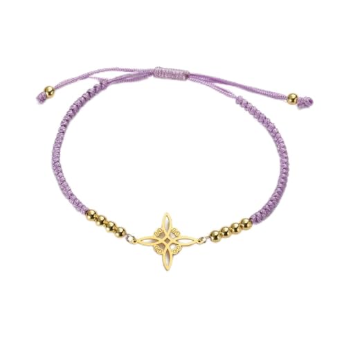 fycouyee Hexe Armband Herren Damen Seil Armband Edelstahl Amulett Schmuck von fycouyee