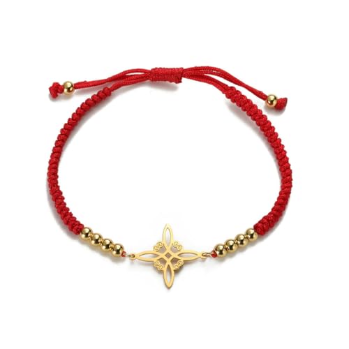 fycouyee Hexe Armband Herren Damen Seil Armband Edelstahl Amulett Schmuck von fycouyee