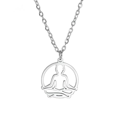 fycouyee Hip Hop Persönlichkeit Meditation Stil Edelstahl Halskette fycouyee Hip Hop Persönlichkeit Meditation Stil Edelstahl Halskette von fycouyee