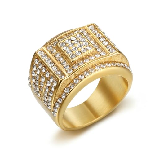 fycouyee Hip-Hop Persönlichkeit Titan Stahl Diamant Herrenring Mode Luxus Ring fycouyee Hip-Hop Persönlichkeit Titan Stahl Diamant Herrenring Mode Luxus Ring von fycouyee