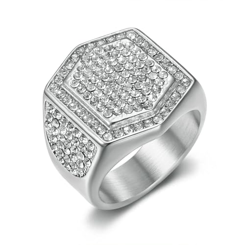 fycouyee Hip Hop Schmuck Volldiamant Luxus Herrenring fycouyee Hip Hop Schmuck Volldiamant Luxus Herrenring von fycouyee