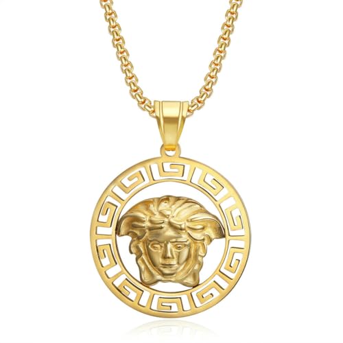 fycouyee Hip Hop Schmuck hohl griechische Mythologie Anhänger Halskette von fycouyee