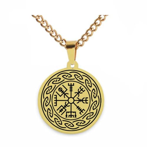 fycouyee Hipster Vintage Wikinger Odin Runenkette Edelstahl Schlüsselanhänger Halskette von fycouyee