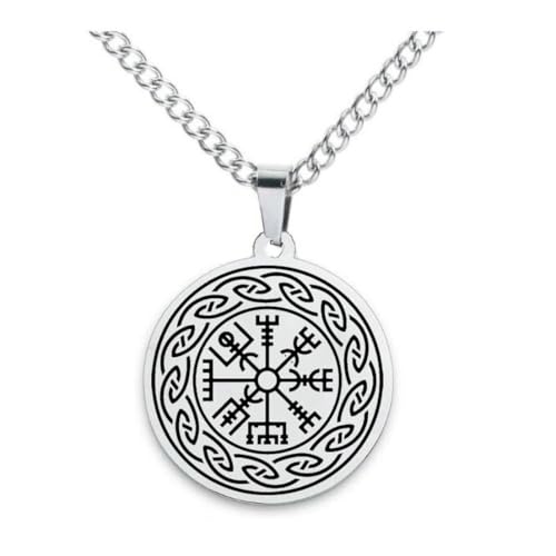 fycouyee Hipster Vintage Wikinger Odin Runenkette Edelstahl Schlüsselanhänger Halskette von fycouyee