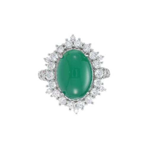 fycouyee Imitation Chalcedon Öffnung verstellbarer Vintage Court Ring von fycouyee