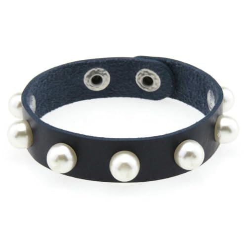 fycouyee Imitation Perle Armband Mode Leder Paar Gothic von fycouyee