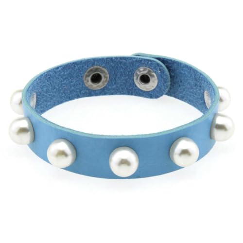 fycouyee Imitation Perle Armband Mode Leder Paar Gothic von fycouyee