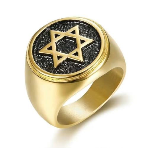 fycouyee Israel Jüdischer Ring Titan David Hexagramm Herrenring fycouyee Israel Jüdischer Ring Titan David Hexagramm Herrenring von fycouyee