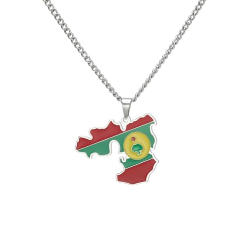 fycouyee Kartenfarbe Italien Afghanistan Chile San Maarten Oromia Halskette aus Edelstahl fycouyee Kartenfarbe Italien Afghanistan Chile San Maarten Oromia Halskette aus Edelstahl von fycouyee