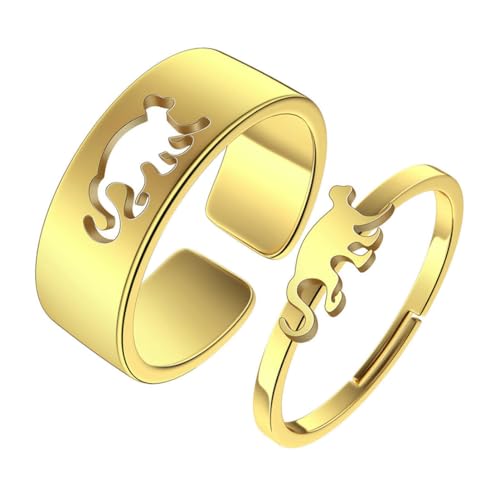 fycouyee Katze Männlich und Weiblich Paar Ringe Edelstahl Persönlichkeit Einfacher Eid Schmuck fycouyee Katze Männlich und Weiblich Paar Ringe Edelstahl Persönlichkeit Einfacher Eid Schmuck von fycouyee