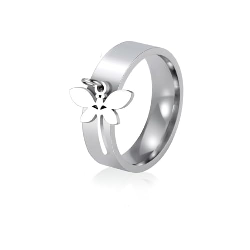 fycouyee Klassische süße einfache Mode Libelle Anhänger Edelstahl Ring fycouyee Klassische süße einfache Mode Libelle Anhänger Edelstahl Ring von fycouyee