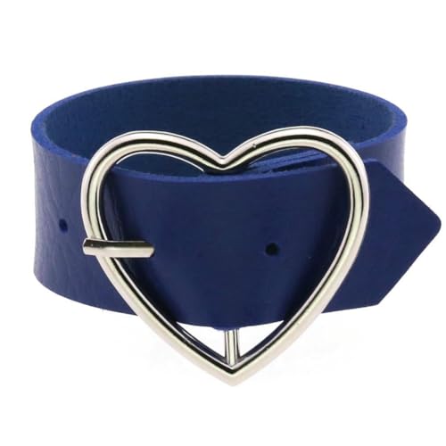 fycouyee Klassisches Herzarmband Punk Gothic kreative PU Leder Anstecknadel von fycouyee