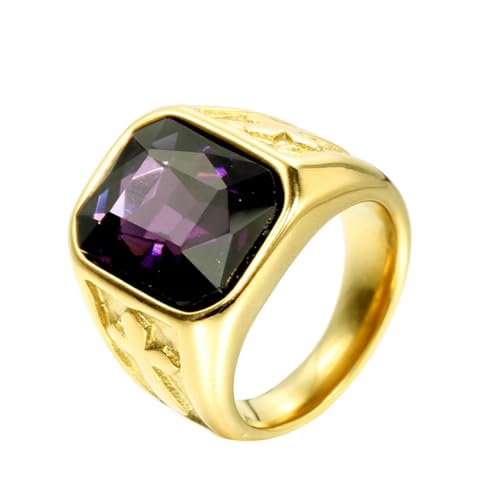 fycouyee Kreatives Kreuz Edelstein Ring Mann Vintage von fycouyee