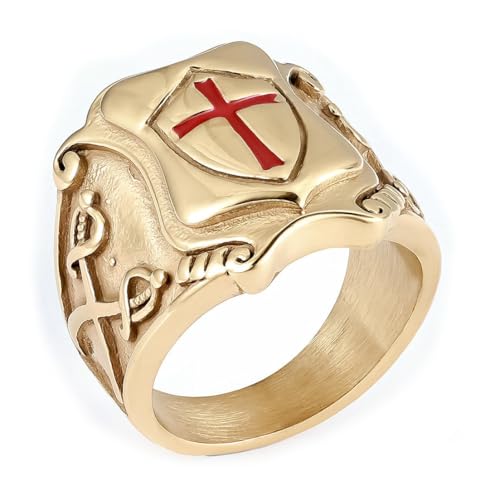 fycouyee Kreuz Herren Ringe Persönlichkeit Mode Tropf Kreuz Ringe von fycouyee