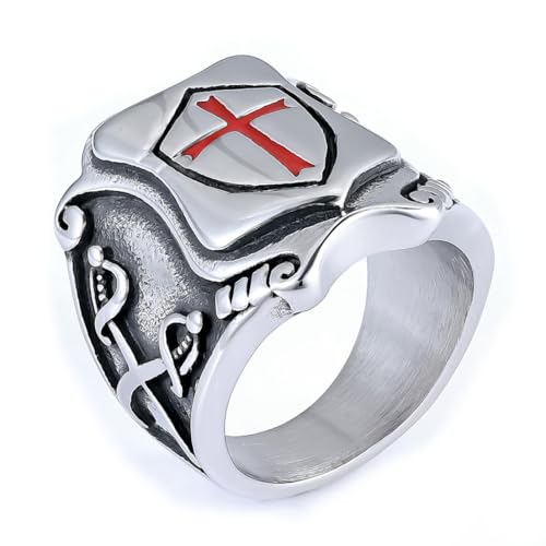 fycouyee Kreuz Herren Ringe Persönlichkeit Mode Tropf Kreuz Ringe von fycouyee