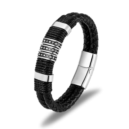 fycouyee Leder Seil Armband Paar Männer Punk Armband von fycouyee