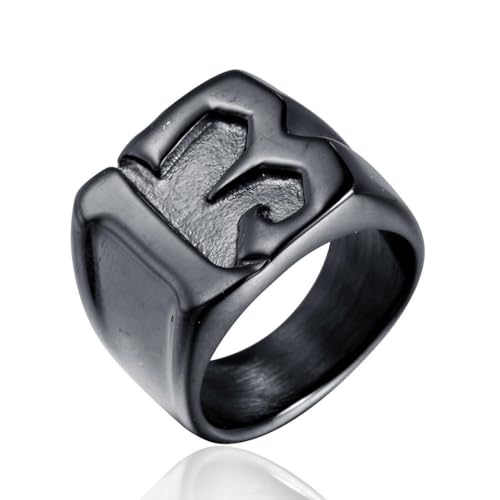 fycouyee Letter Rings Punk Stainless Steel Men's Number Rings von fycouyee