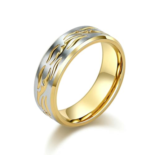 fycouyee Men's titanium rings hip hop jewelry von fycouyee