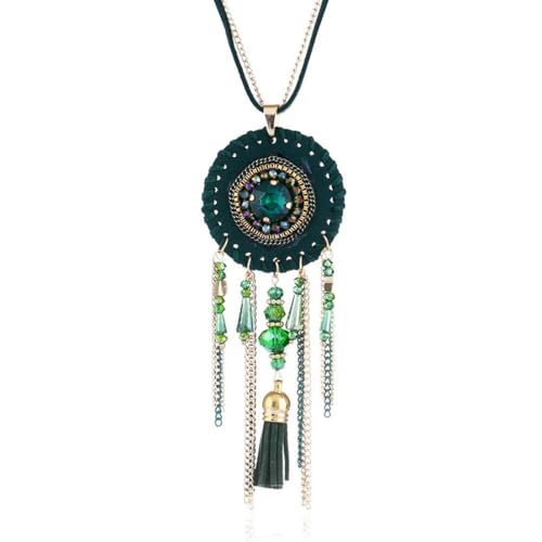 fycouyee Mode Bohème Quaste Damenmode lange Halskette Ornament von fycouyee