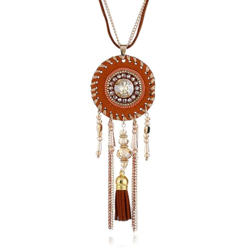 fycouyee Mode Bohème Quaste Damenmode lange Halskette Ornament von fycouyee