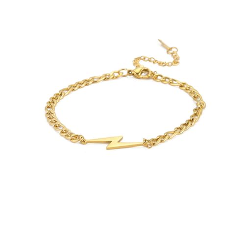 fycouyee Mode Doppelloch Blitz Anhänger Figaro Kette Edelstahl Armband Fußkettchen fycouyee Mode Doppelloch Blitz Anhänger Figaro Kette Edelstahl Armband Fußkettchen von fycouyee