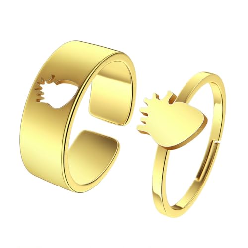 fycouyee Mode Herz Paar Ringe Persönlichkeit einfacher Edelstahl Schmuck für Männer und Frauen fycouyee Mode Herz Paar Ringe Persönlichkeit einfacher Edelstahl Schmuck für Männer und Frauen von fycouyee